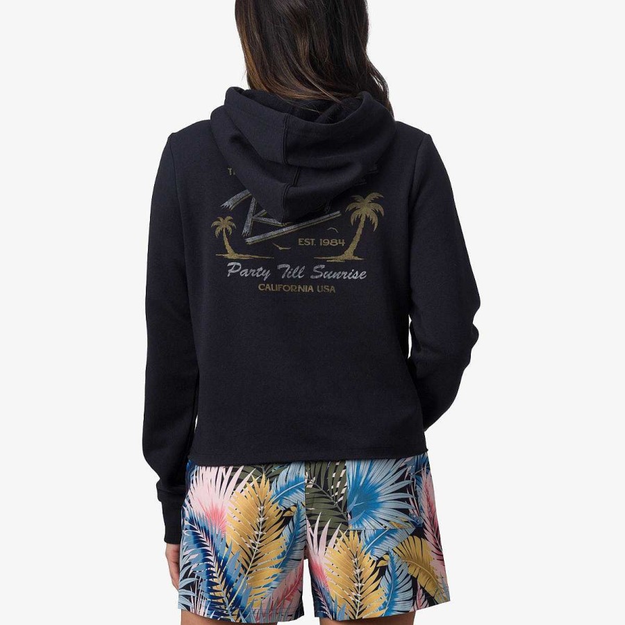 Vrouwen Reef Hoodies En Jassen | Lokale Gal Pullover Crop Hoodie Kaviaar