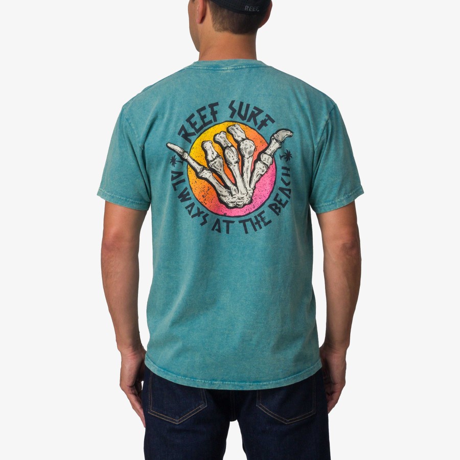 Heren Reef T-Shirts | Grimmig T-Shirt Met Korte Mouwen Blauw