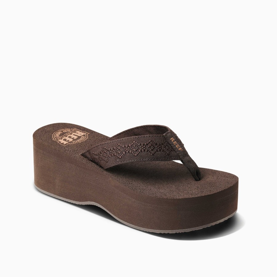 Vrouwen Reef Slippers | Sandy Hallo Chocolade