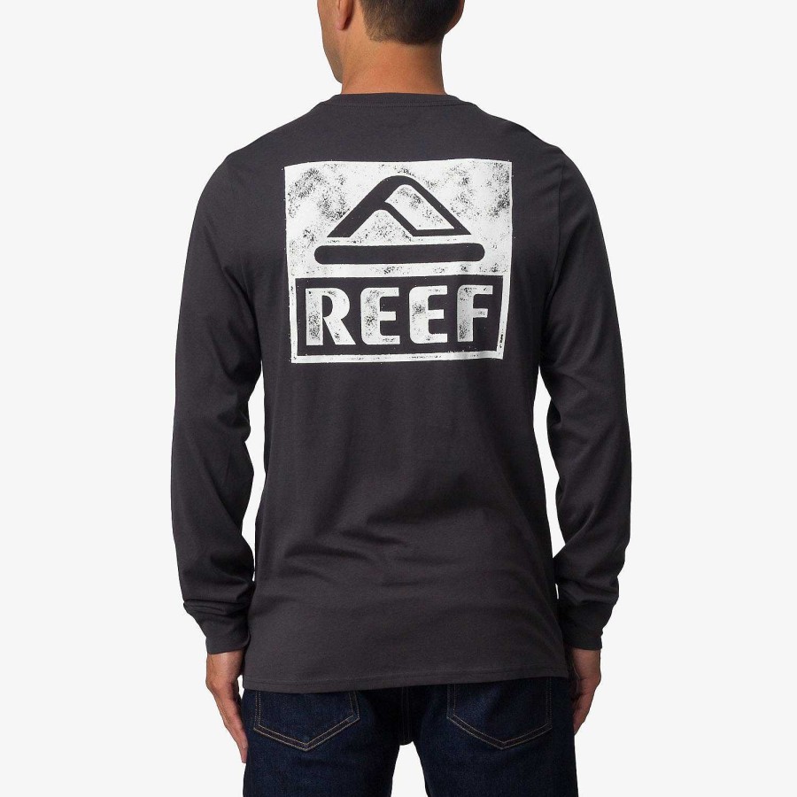 Heren Reef T-Shirts | Wellie-T-Shirt Met Lange Mouwen Fantoom