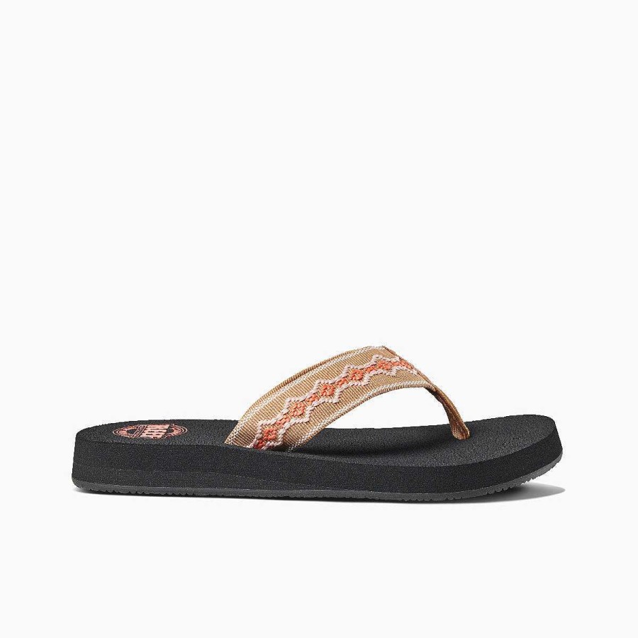 Vrouwen Reef Sandalen | Zandig Zwart/Bruin