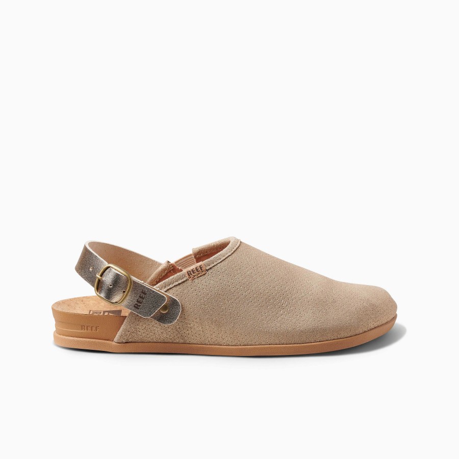 Vrouwen Reef Schoenen | Rifkussen Salie Suede Gouden Uur