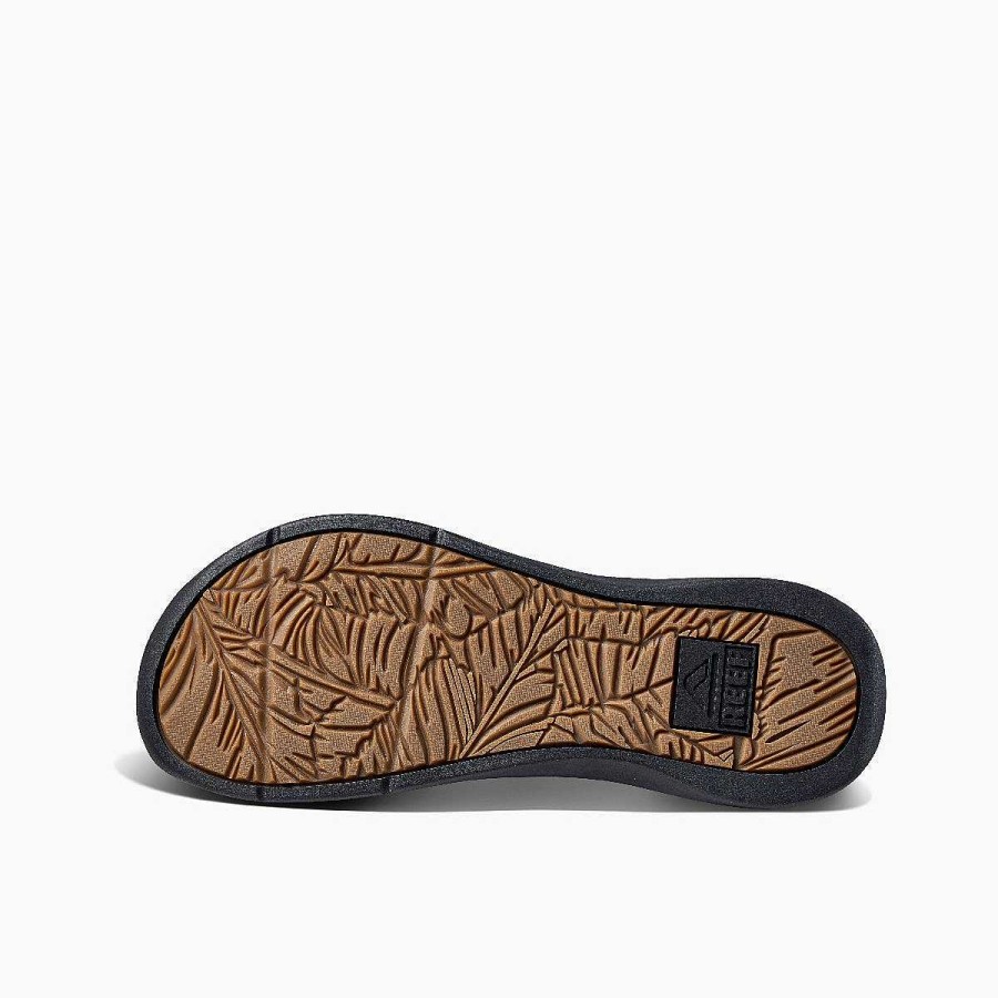 Heren Reef Slippers | Rif Stille Oceaan Zwart Bruin