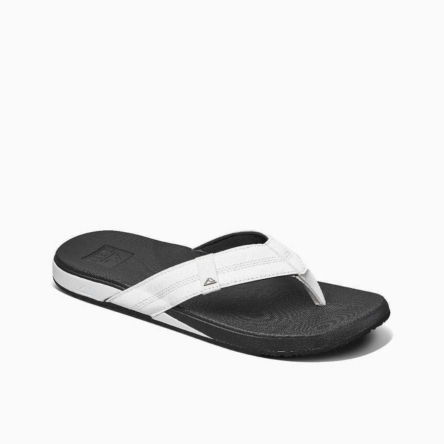 Heren Reef Slippers | Kussen Fantoom Wit/Houtskool