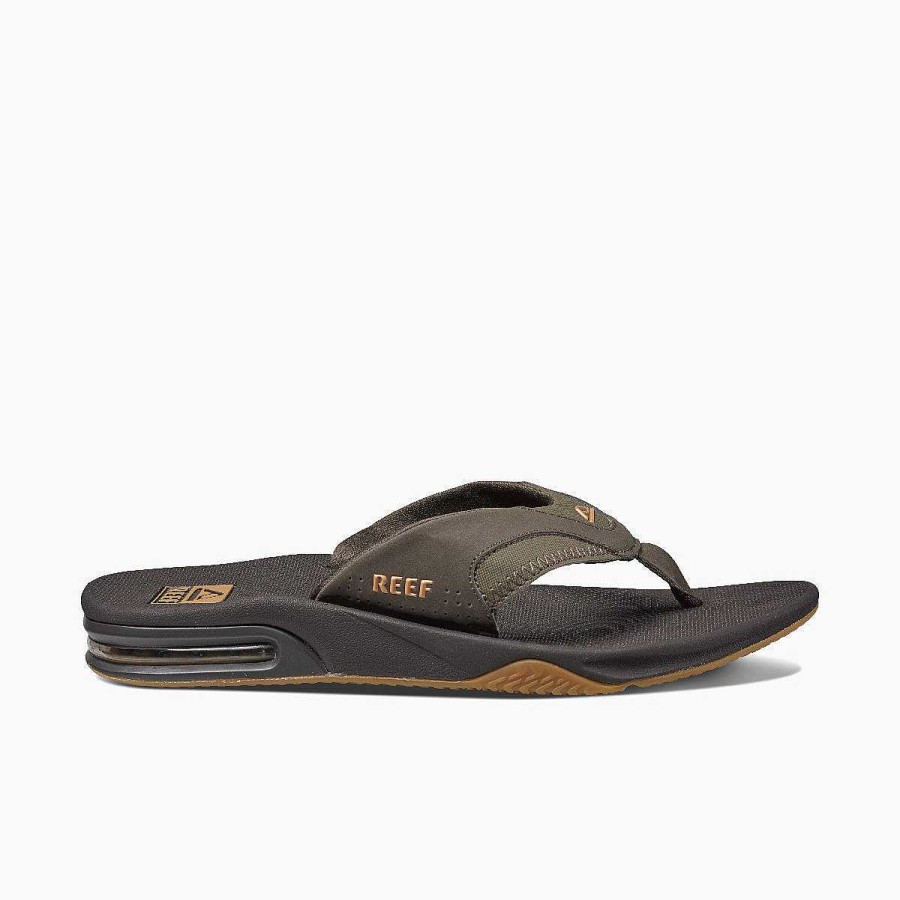 Heren Reef Slippers | Waaien Bruin/Gom