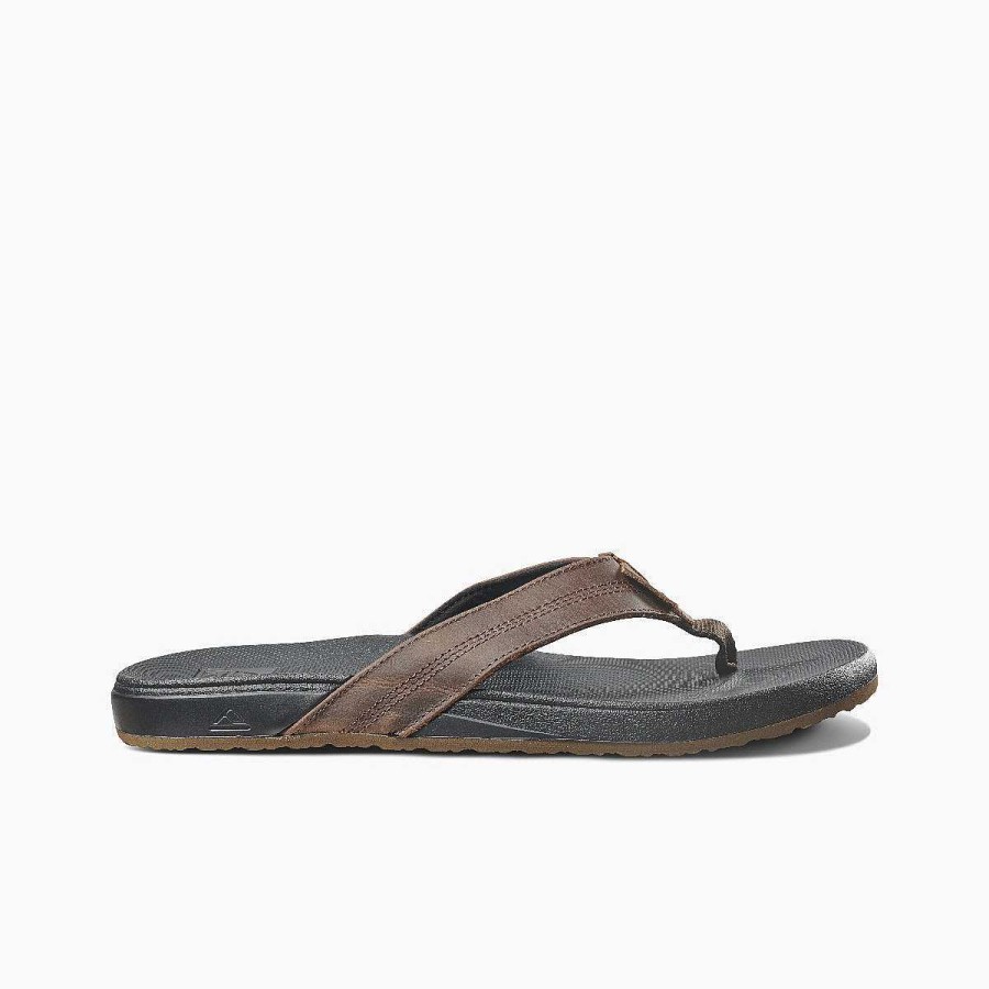 Heren Reef Sandalen | Kussen Fantoomleer Zwart Bruin