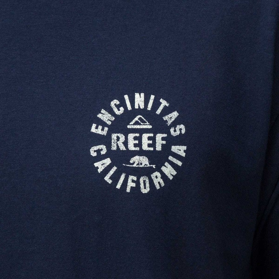 Heren Reef T-Shirts | Rancho T-Shirt Met Korte Mouwen Marine Wit