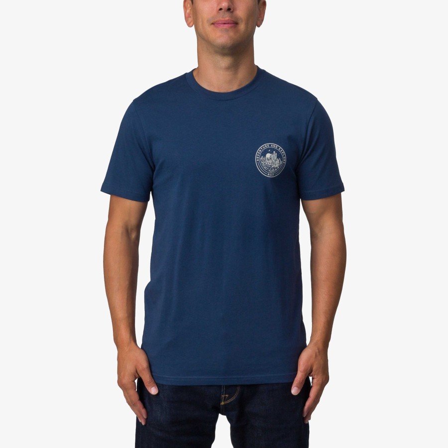 Heren Reef T-Shirts | Sonora T-Shirt Met Korte Mouwen Insigne Blauw