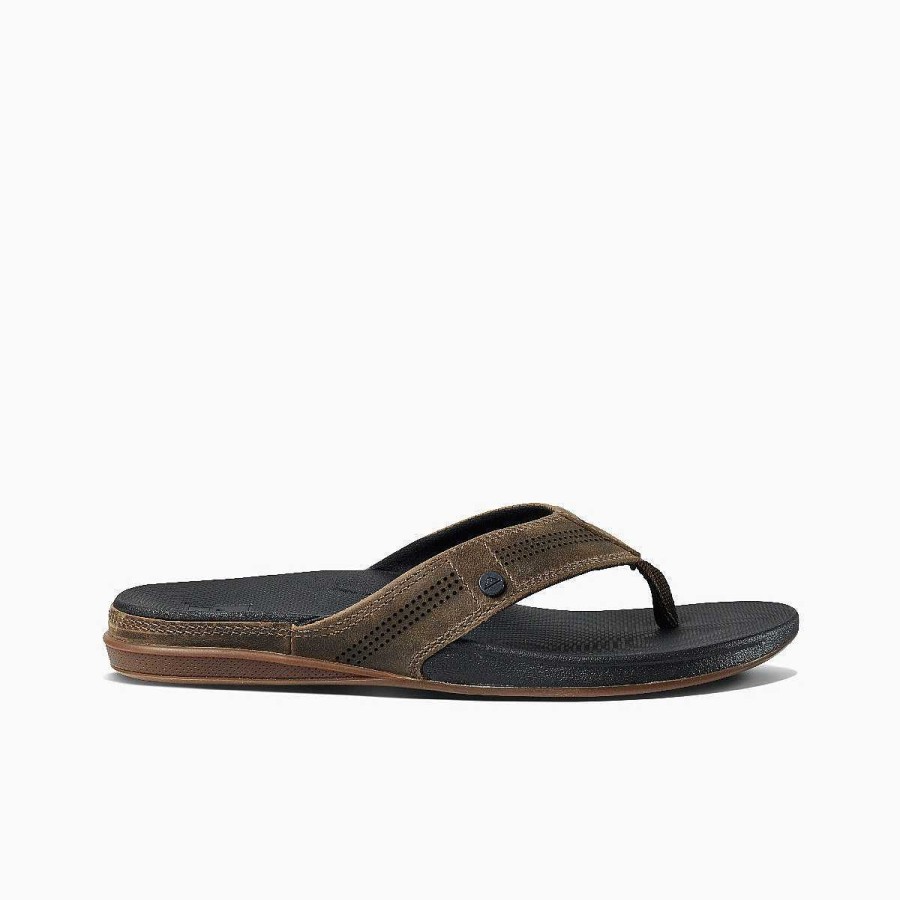 Heren Reef Slippers | Kussen Lux Bruin/Zwart