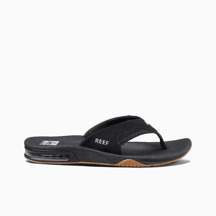 Heren Reef Slippers | Waaien Zwart Zilver