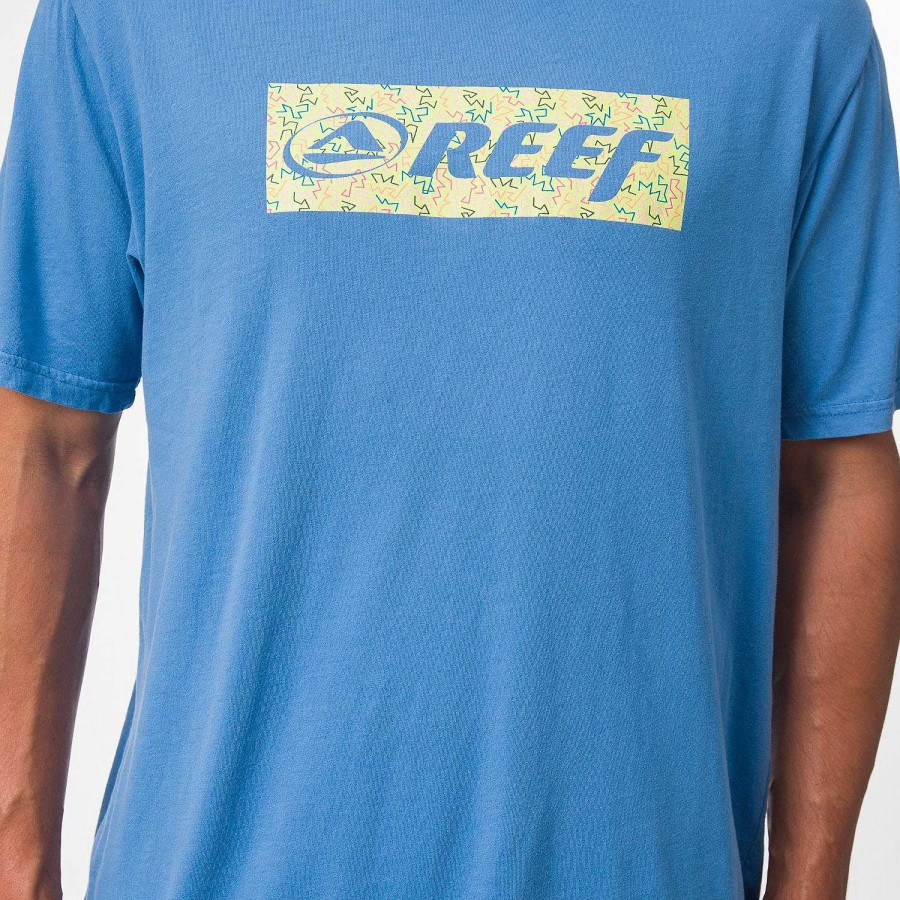 Heren Reef T-Shirts | Decennia T-Shirt Met Korte Mouwen Parijse Blauw