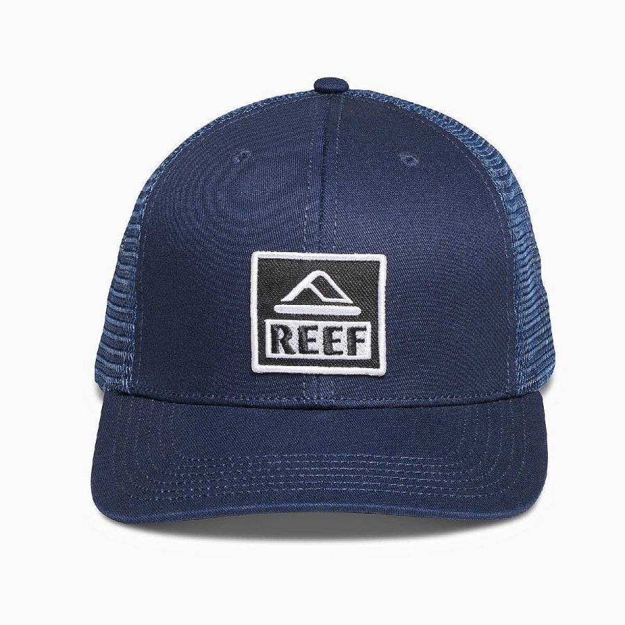 Heren Reef Hoofddeksels En Accessoires | Townsend Snapback-Truckerpet Insigne Blauw