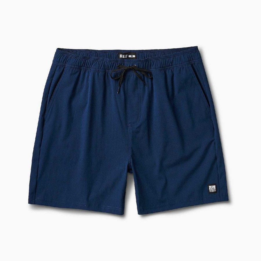 Heren Reef Shorts En Boardshorts | Fields Elastische Taille Walk Short 17" Insigne Blauw