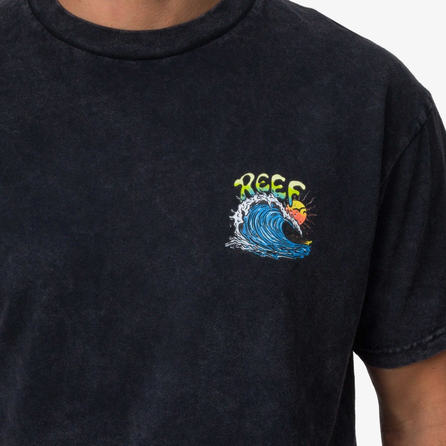 Heren Reef T-Shirts | Geweven T-Shirt Met Korte Mouwen Zwart