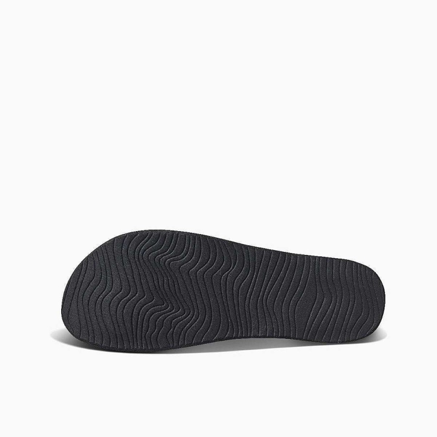 Vrouwen Reef Slippers | Kussen Hof Zwart Sassy