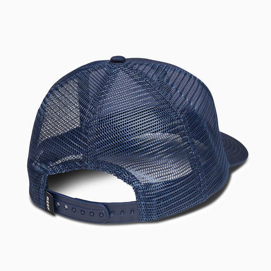 Heren Reef Hoofddeksels En Accessoires | Townsend Snapback-Truckerpet Insigne Blauw