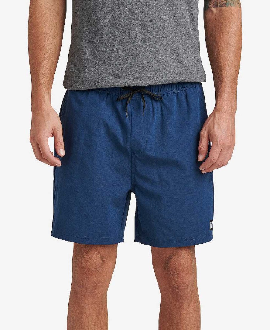 Heren Reef Shorts En Boardshorts | Fields Elastische Taille Walk Short 17" Insigne Blauw