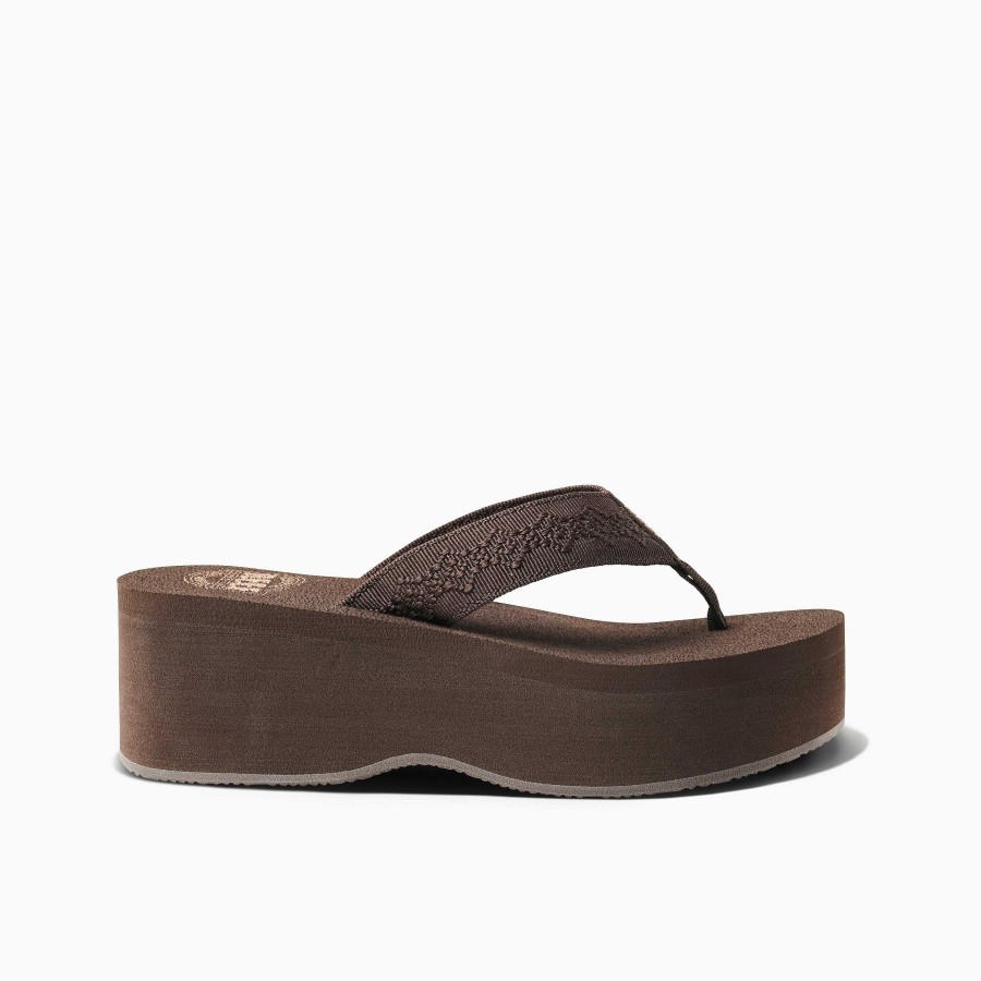 Vrouwen Reef Slippers | Sandy Hallo Chocolade