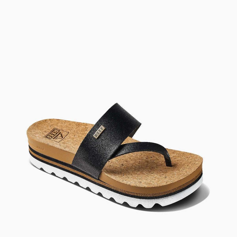 Vrouwen Reef Sandalen | Kussen Sol Hoi Zwart/Bruin