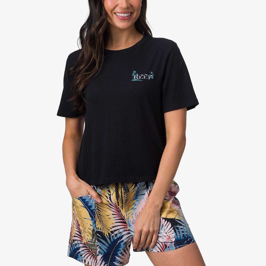 Vrouwen Reef T-Shirts | Dreamscape Gewas-T-Shirt Kaviaar