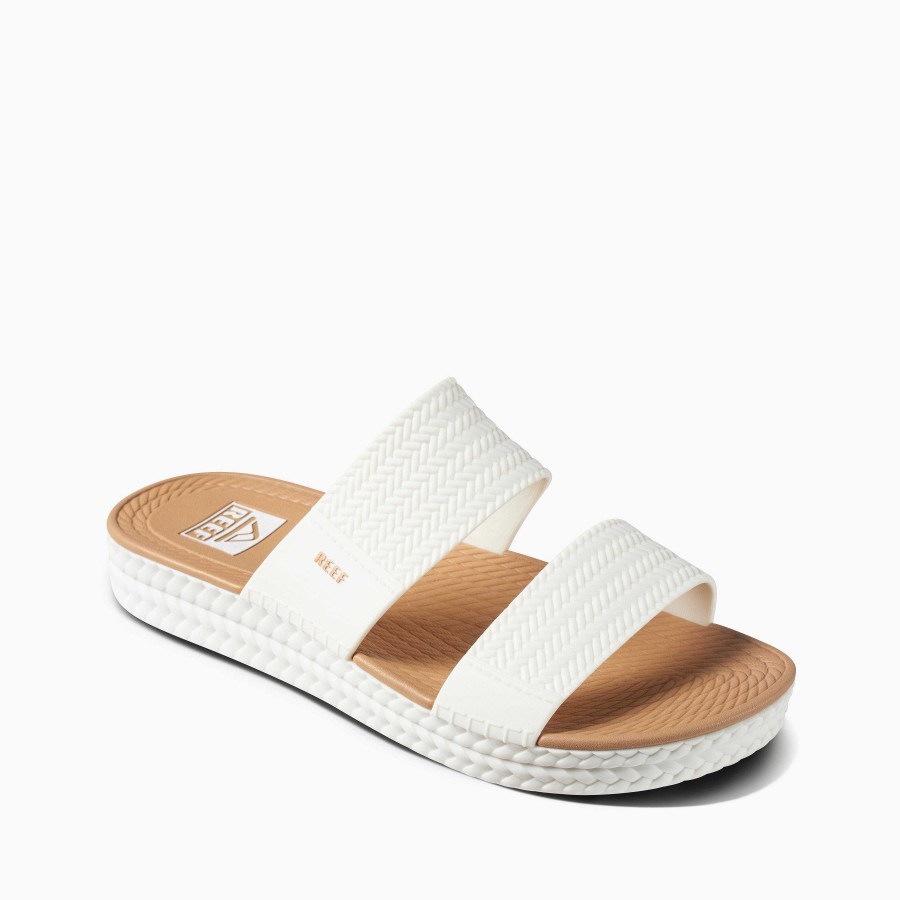 Vrouwen Reef Sandalen | Water Vista-Glijbaan Wit/Bruin