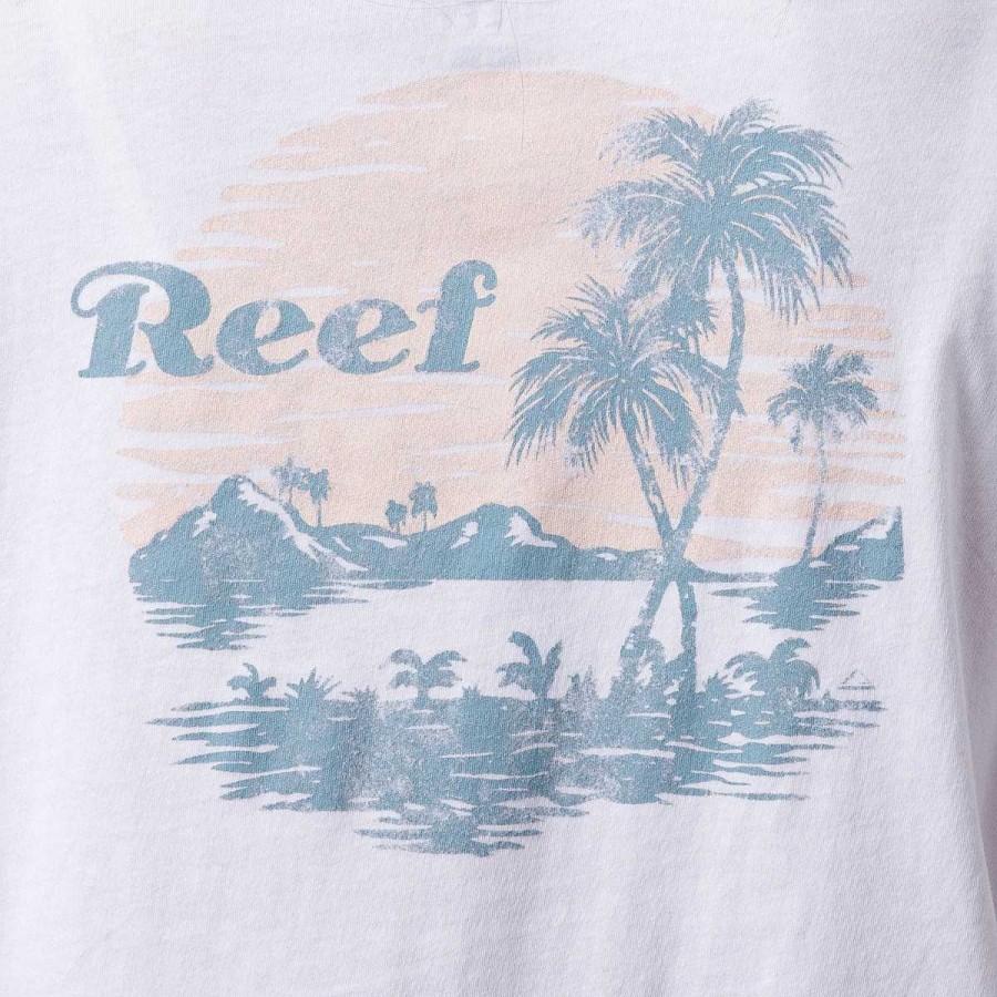 Vrouwen Reef T-Shirts | Dreamisle Cropped T-Shirt Met Lange Mouwen Helder Wit