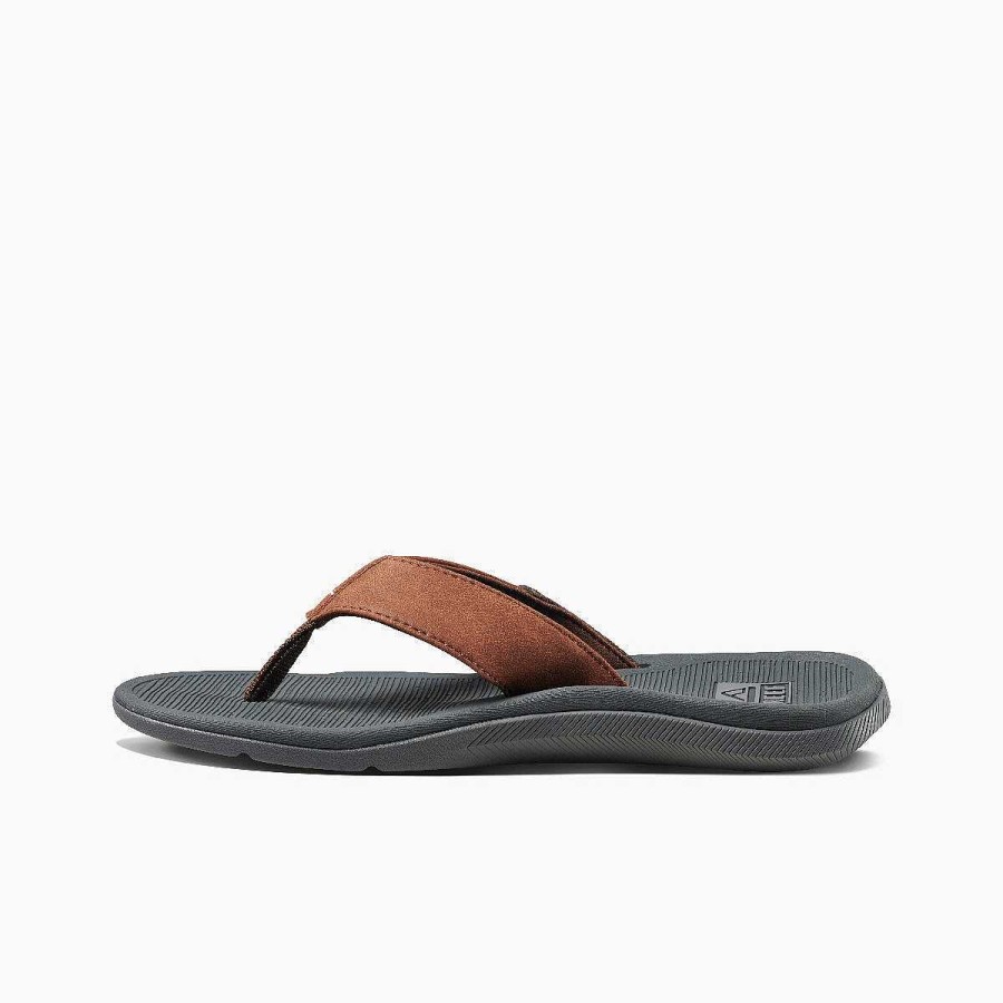 Heren Reef Slippers | Rif Santa Ana Grijs/Bruin