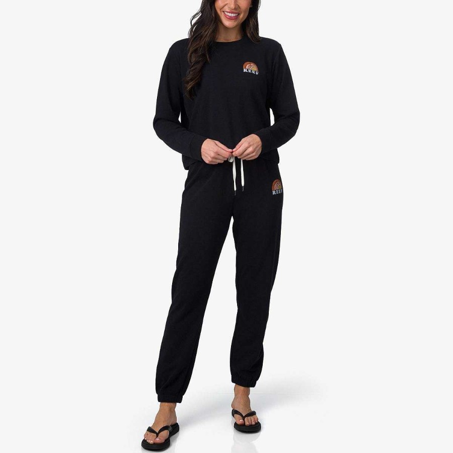 Vrouwen Reef Loungesets | Becca French Terry Jogger Zwart